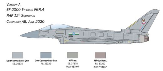 Maquette avion militaire : EF‐2000 Typhoon RAF - 1:72 - Italeri 1457 01457