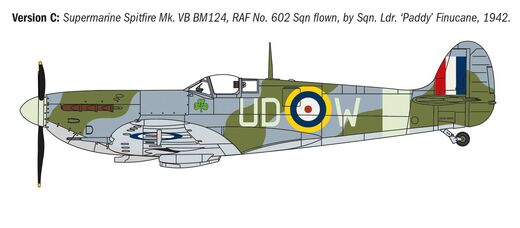 Maquette avion : AS sur Spitfire Mk.V / Mk.IX 1/72 - Italeri 1482 01482