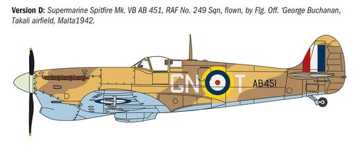 Maquette avion : AS sur Spitfire Mk.V / Mk.IX 1/72 - Italeri 1482 01482