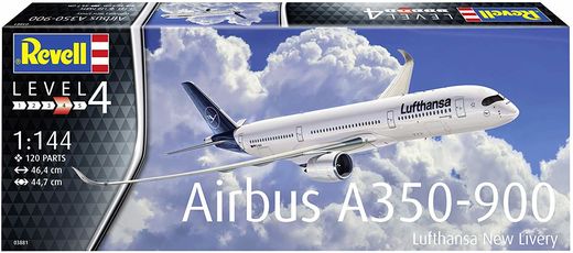 Maquette avion civil : Airbus A350-900 Lufthansa New Li - 1:144 - Revell 3881 03881