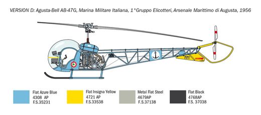 Maquette avion militaire : OH‐13 Sioux ‐ 1:48 - Italeri 2820 02820