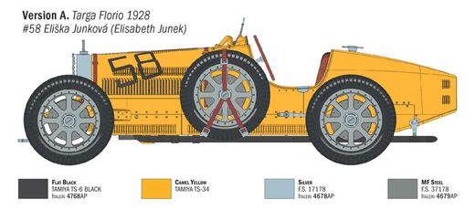 Maquette automobile : Bugatti 35B Roadster 1/12 - Italeri 4716