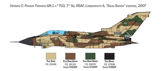 Maquette d'avion militaire : Tornado GR.1/IDS Gulf War - War Thunder 1/48 - Italeri 35107