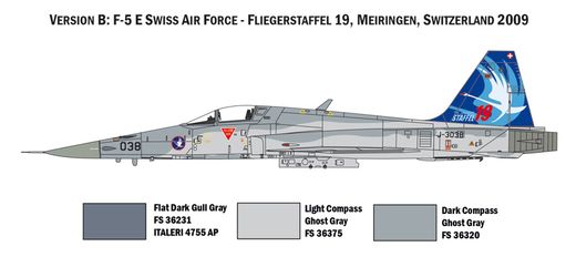 Maquette avion militaire : F-5E Swiss Air Force - 1/72 - Italeri 01420