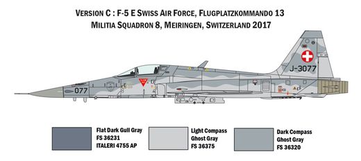 Maquette avion militaire : F-5E Swiss Air Force - 1/72 - Italeri 01420