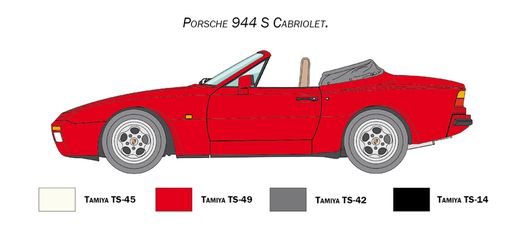 Maquette voiture : Porsche 944 S Cabriolet - 1/24 - Italeri 3646 03646