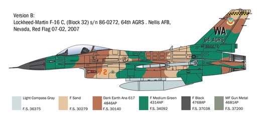 Maquette avion : F-16C Fighting Falcon 1/48 - Italeri 2825