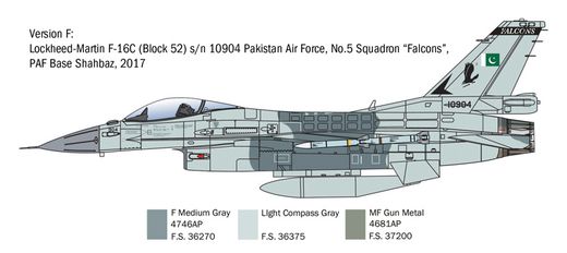 Maquette avion : F-16C Fighting Falcon 1/48 - Italeri 2825