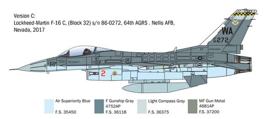 Maquette avion : F-16C Fighting Falcon 1/48 - Italeri 2825