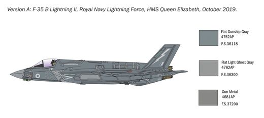 Maquette avion militaire : F‐35B Lightning II STOVL - 1:72 - Italeri 01425, 1425