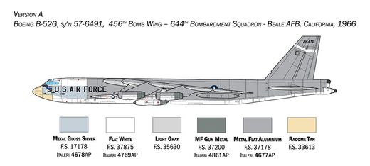 Maquette avion militaire : B-52G Stratofortress - Début production - 1:72 - Italeri 1451 01451