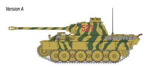 Coffret cadeau véhicule militaire : Starter set Panther Sd.Kfz.171 Ausf. A 1/56 - Italeri 75003