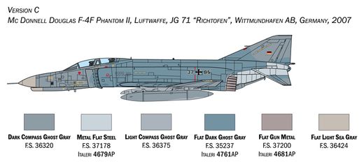 Maquette avion militaire : F‐4E/F Phantom II - 1:72 - Italeri 1448 01448