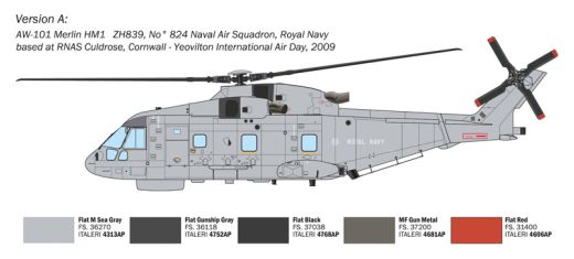 Maquette hélicoptère : AW101 Merlin HM.1 1/72 - Italeri 01486 1486