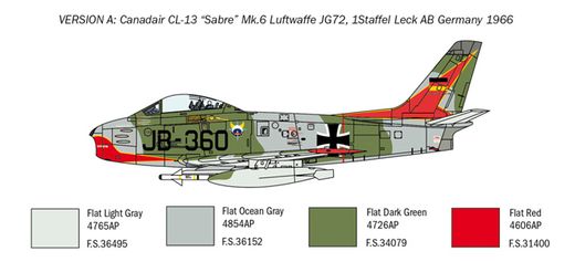 Maquette avion moderne : F-86E Sabre - 1:48 - Italeri 2799 02799 - france-maquette.fr