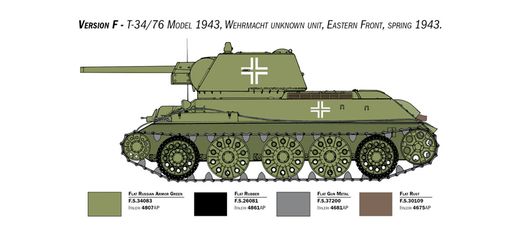 Maquette militaire : Premium édition T-34/76 Model 1943 Première version 1/35 - Italeri 6570