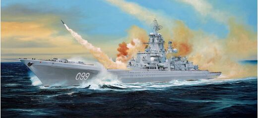 Maquette navire militaire : Croiseur russe Pyotr Velikiy 1/350 - Trumpeter 04522