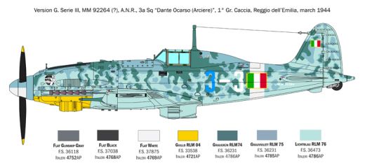 Maquette avion militaire : Macchi M.C. 205 veltro 1/32 - Italeri 2519 02519