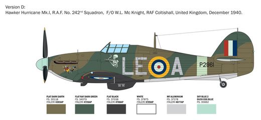 Maquette avion : Hurricane Mk.l aces 1/48 - Italeri 02838 2838