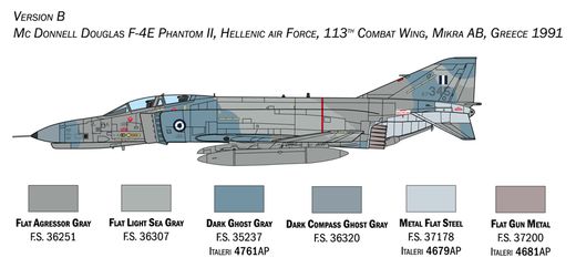 Maquette avion militaire : F‐4E/F Phantom II - 1:72 - Italeri 1448 01448