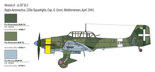 Maquette d'avion militaire : JU 87 B-2/R-2 "Picchiatello" - 1/48 - Italeri 02769