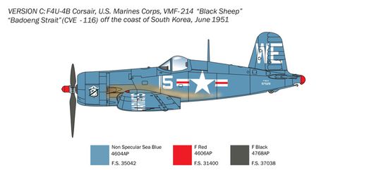 Maquette avion américain : Vought F4U-4B Corsair - 1:72 - Italeri 01453 1453