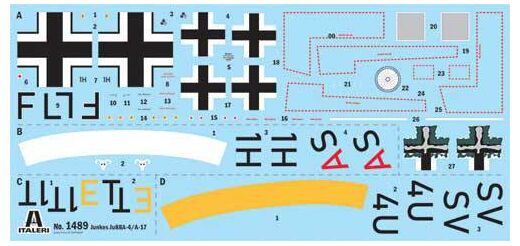Maquette d'avion militaire : Junkers Ju 88 A bombardier torpilleur au 1/72 - Italeri 01489 1489