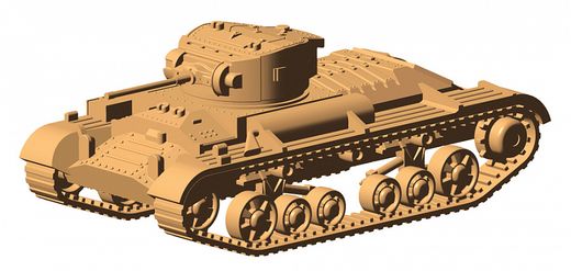 Maquette militaire : Tank Britannique Valentine II - 1/100 - Zvezda 6280 06280