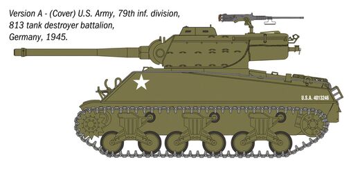 Maquette de char américain : Autocanon M36B1 de 90 mm 1/35 - Italeri 96538