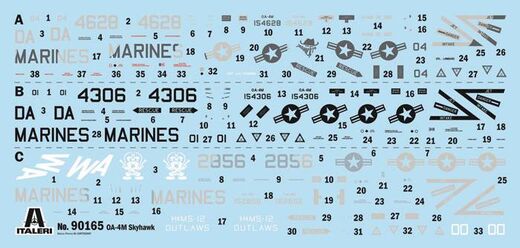 Maquette d'un avion militaire : OA-4M Skyhawk 1/72 - Italeri 90165