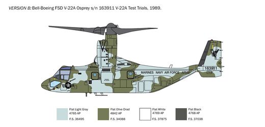 Maquette militaire : V-22 Osprey 1/72 - Italeri 1463 01463