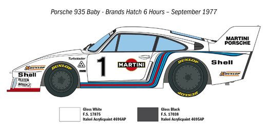 Maquette voiture : Porsche 935 «Baby» - 1/24 - Italeri 3639 03639 - france-maquette.fr