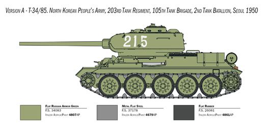 Maquette militaire : T‐34/85 « Guerre de Corée » - 1/35 - Italeri 6585 06585