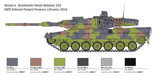 Maquette véhicule militaire : Leopard 2A6 - 1:35 - Italeri 06567 6567