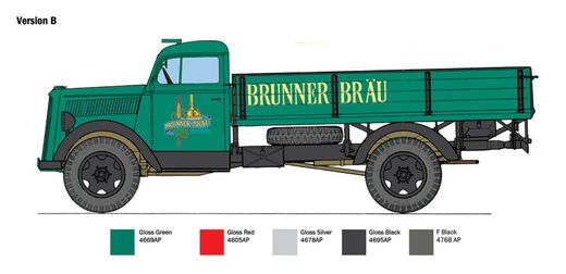 Maquette camion : Opel Blitz Civil 1/24 - Italeri 3960