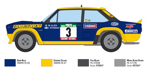 Maquette voiture de course : Fiat-131 OlioFiat 1/24 - Italeri 3667