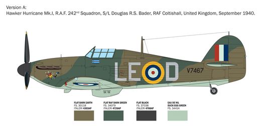 Maquette avion : Hurricane Mk.l aces 1/48 - Italeri 02838 2838