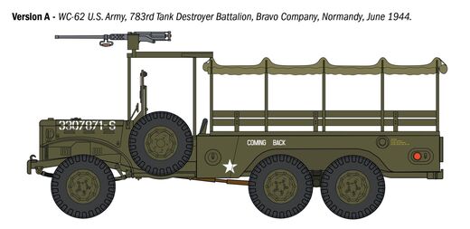 Maquette véhicule militaire : Dodge WC62/63 1 1⁄2 t 6x6 Truck 1/35 - Italeri 96230