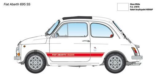 Maquette voiture de collection : FIAT Abarth 695SS - 1:12 - Italeri 04705