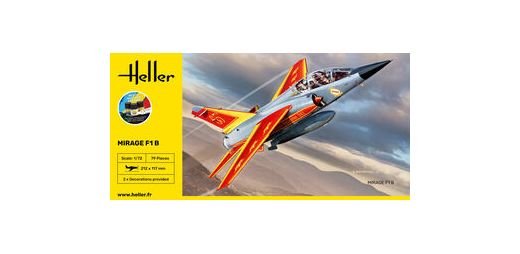 Maquette avion militaire : Starter Set Mirage F1 1/72 - Heller 35319
