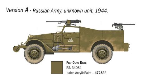 Maquette véhicule militaire : M3A1 Scout Car 1/72 - Italeri 7063
