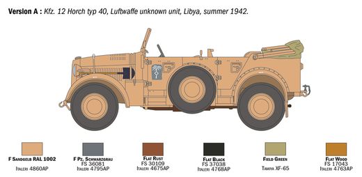 Maquette militaire : KFZ.12 Horch Type 40 1/35 - Italeri 6597