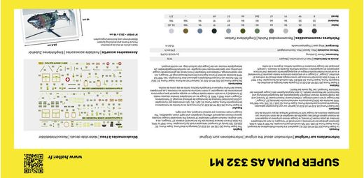 Maquette hélicoptère : Super Puma AS332 M1 - 1/72 - Heller 56367