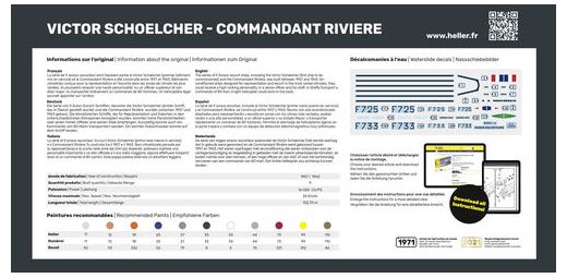 Maquette bateau : Victor Schoelcher - Commandant Riviere - 1:400 - Heller 81015