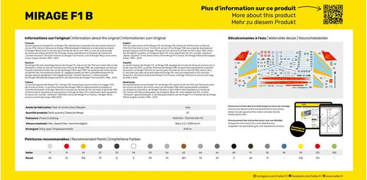 Maquette avion militaire : Mirage F1 1/72 - Heller 30319