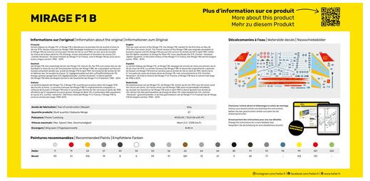 Maquette avion militaire : Starter Set Mirage F1 1/72 - Heller 35319