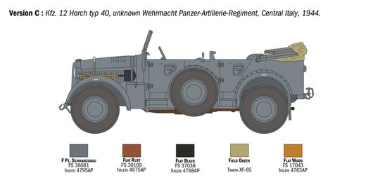 Maquette militaire : KFZ.12 Horch Type 40 1/35 - Italeri 6597