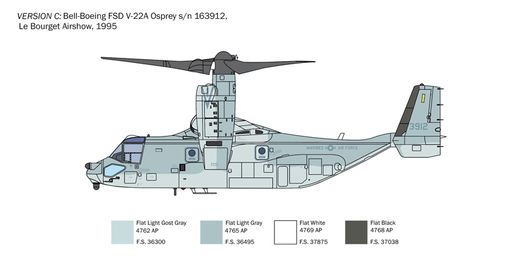 Maquette militaire : V-22 Osprey 1/72 - Italeri 1463 01463