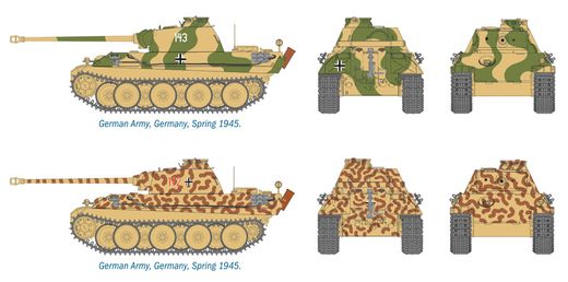 Maquette militaire : PZ. KPFW Panther AUSF.G - 1:72 - Italeri 07504