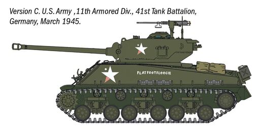 Coffret de modélisme militaire US : Starter set M4A3E8 Sherman Fury 1/56 - Italeri 75001